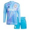 Conjunto (Camiseta+Pantalón Corto) Portero Manga Larga Aston Villa 2024-25 Azul - Niño